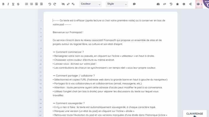 Service En Ligne Permettant De Rédiger Des Textes À Plusieurs