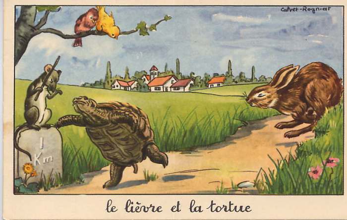 Le Lièvre Et La Tortue Texte Original