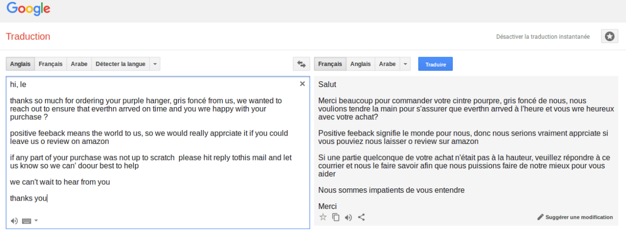 Traduire En Francais Un Texte En Anglais