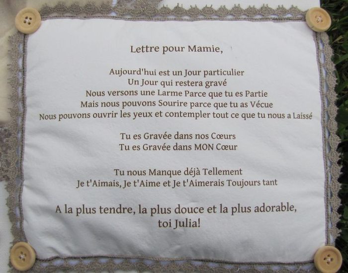 Texte Hommage À Ma Grand Mère Décédée