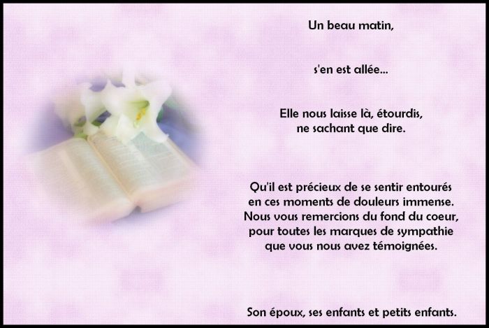 Texte Pour Le Décès D'Une Maman