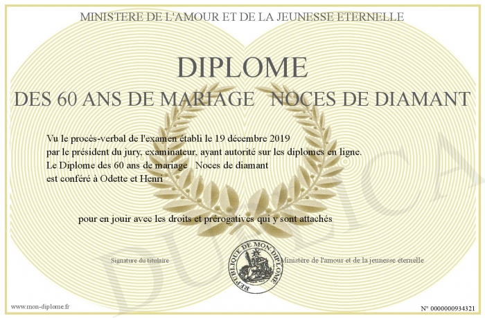 Diamant noces marque