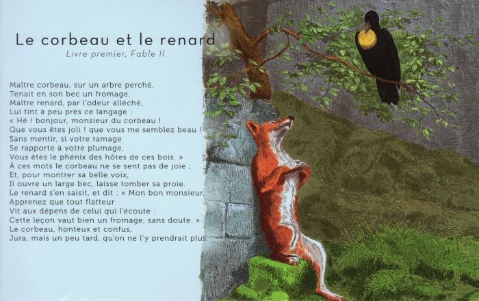 Corbeau renard maître perché