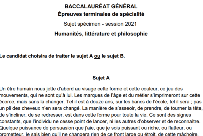 Sujet Commentaire De Texte Bac Français 2023