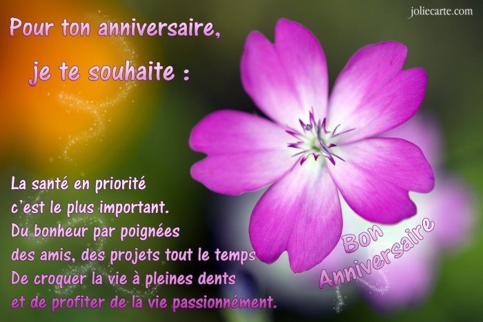 Long Texte D'Anniversaire Pour Une Amie