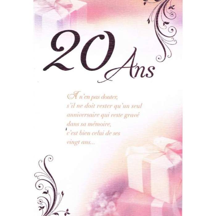 20Ème Anniversaire Texte Anniversaire 20 Ans Original