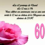 Texte Pour Invitation Anniversaire 60 Ans Femme Gratuit