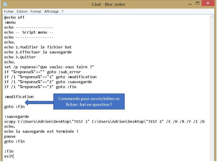 Comment Mettre Un Document Texte En .Bat