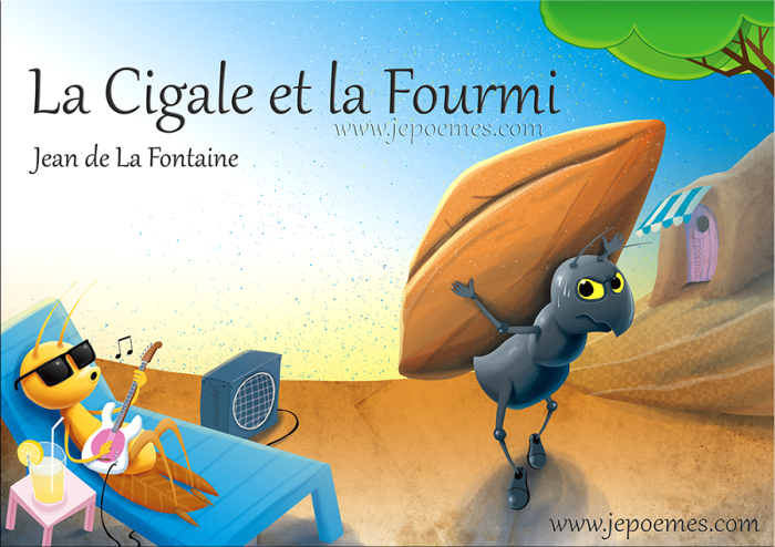 Cigale fourmi fontaine