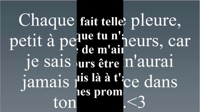 Texte Pour Son Ex Qui Fait Pleurer