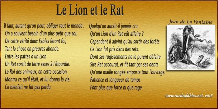 Le Lion Et Le Rat Texte Pdf